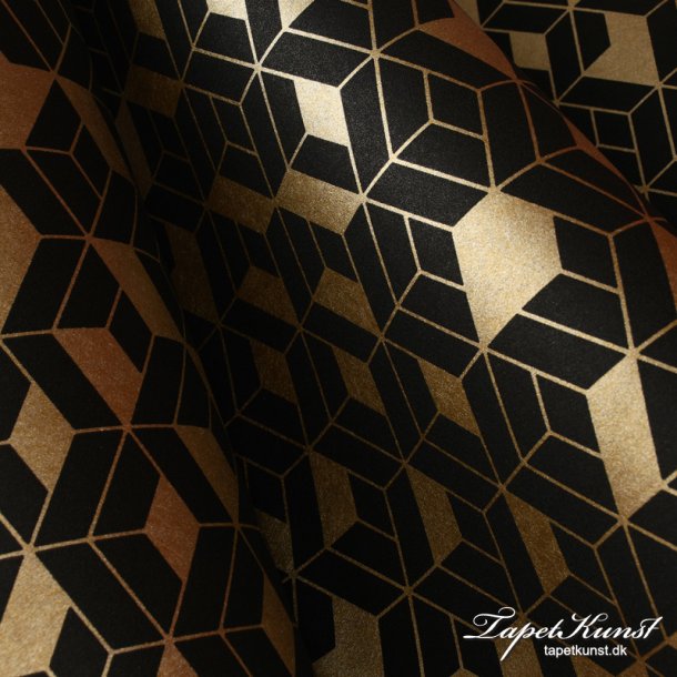Tinted Tiles - Flake - Black &amp; Gold